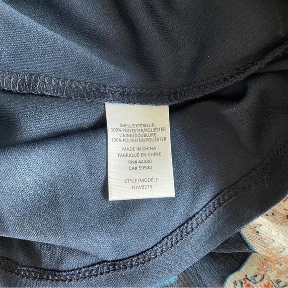 LOVE, FIRE Caftan Dress Maxi Navy Floral Size Medium - Picture 10 of 11